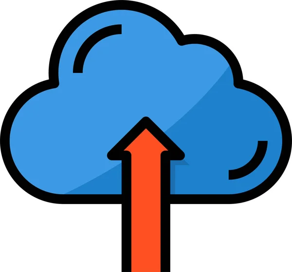 Cloud Upload Computing Icon — Stock Vector