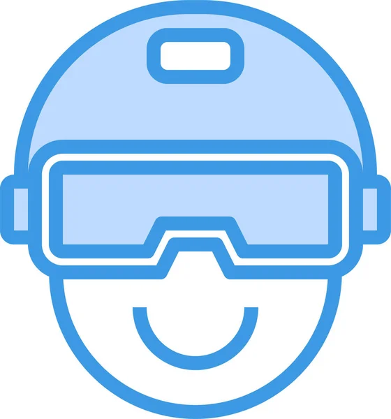 Device Gadget Glasses Icon Filled Outline Style — Stock Vector