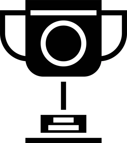 Award Medal Trophy Icon Solid Style — Stock Vector