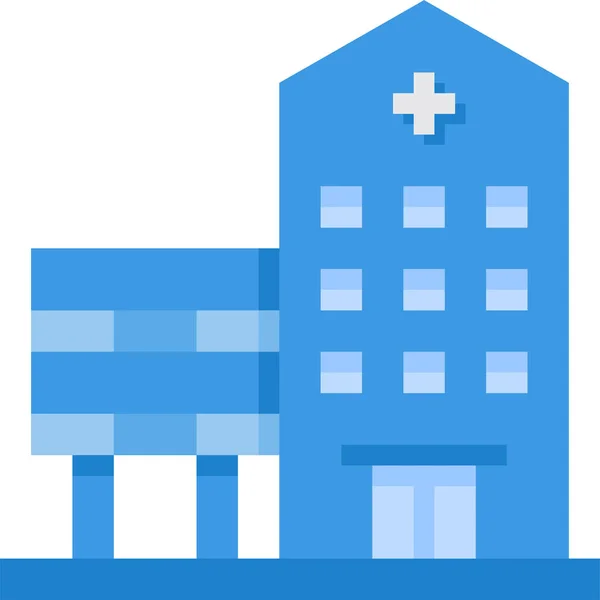 Edificio Del Hospital Icono Salud — Vector de stock