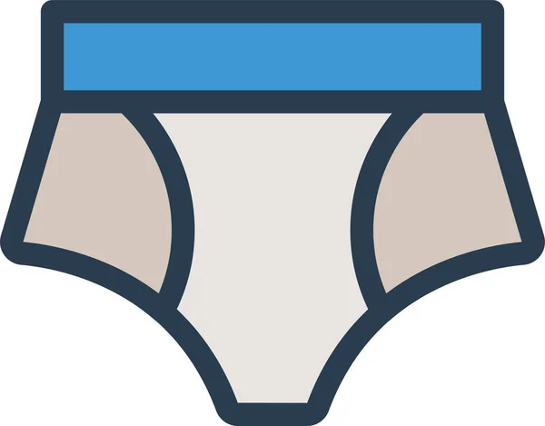 Vestido Icono Pantalones Cortos Moda Estilo Contorno Lleno — Archivo Imágenes Vectoriales