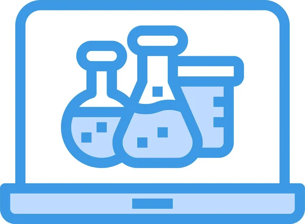 Ikona Biologie Chemie Vzdělávání Vyplněném Stylu — Stockový vektor