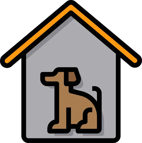 Icona Protezione Cani Compagnia Nella Categoria Assicurazione Sicurezza — Vettoriale Stock