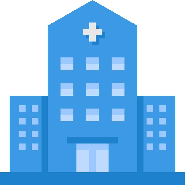Krankenhaus Baut Städtische Ikone — Stockvektor