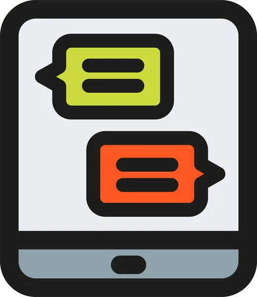 Chat Kommunikationsdialog Icon Ausgefülltem Outline Stil — Stockvektor