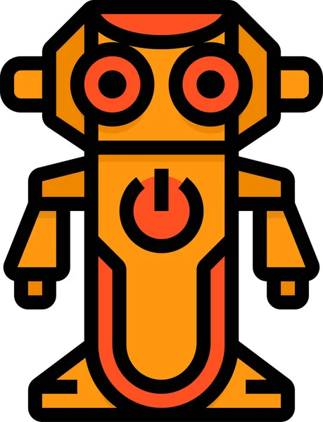 Robot Robotika Mesterséges Ikon — Stock Vector