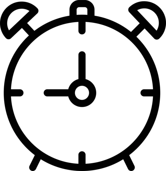 Alarma Despertador Icono Móvil Estilo Esquema — Vector de stock