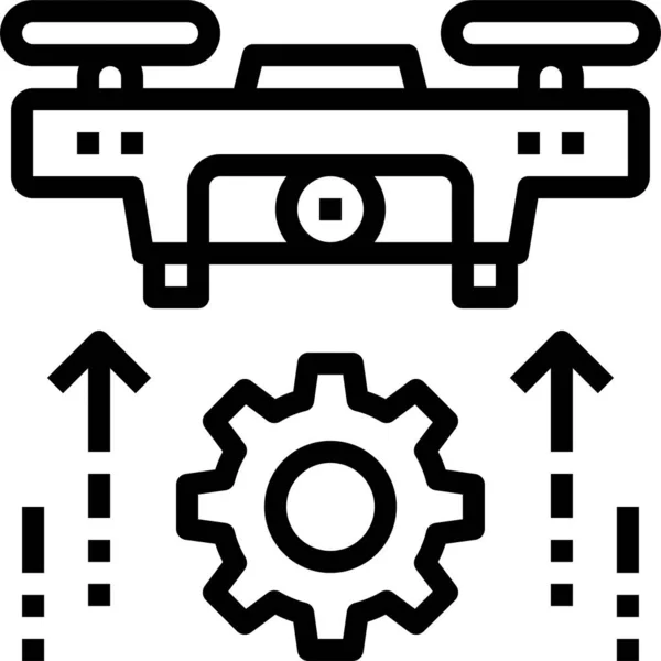 Ícone Engenharia Drone Controle — Vetor de Stock