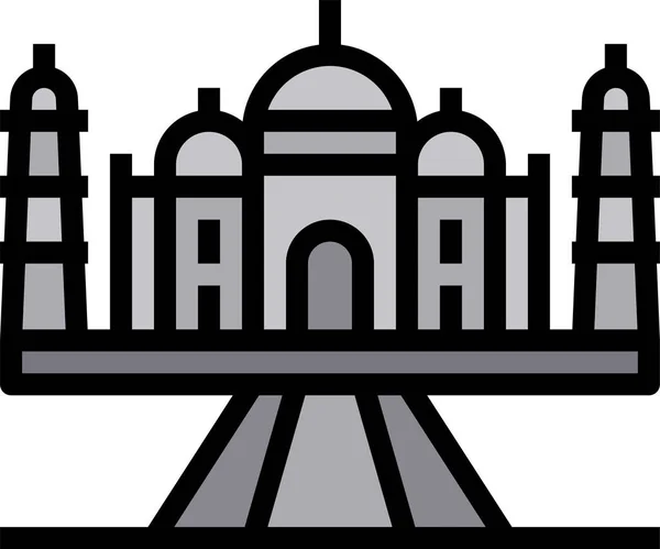 Taj Mahal Landmark Icon — Stock Vector