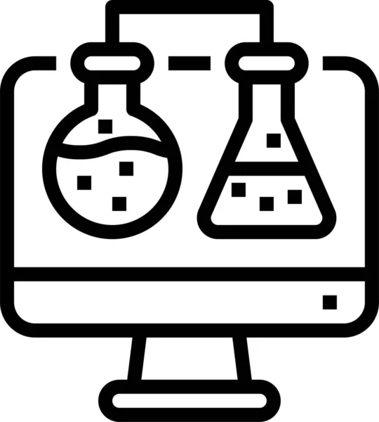 Počítačové Vzdělávání Lékařská Ikona Kategorii Vzdělávání Školní Učení — Stockový vektor