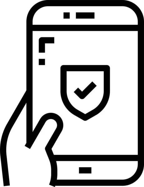 Schutzsymbol Für Mobile Apps — Stockvektor