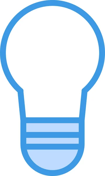 フルアウトラインスタイルの電球エネルギーランプアイコン — ストックベクタ
