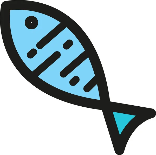 Иконка Корма Рыбы Стиле Заполненного Контура — стоковый вектор