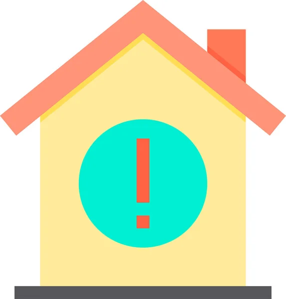 Home Information Property Icon Flat Style — Stock Vector