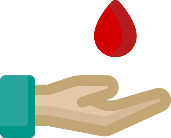 Значок Донорства Крові Плоскому Стилі — стоковий вектор