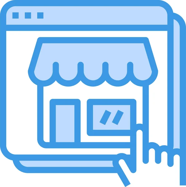 Ikona Online Shop Seo — Stockový vektor