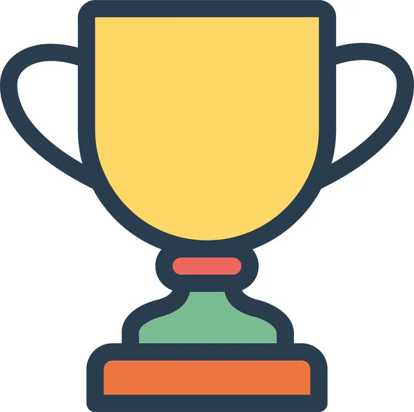 Нагорода Кубок Призу Значок Заповненому Стилі — стоковий вектор