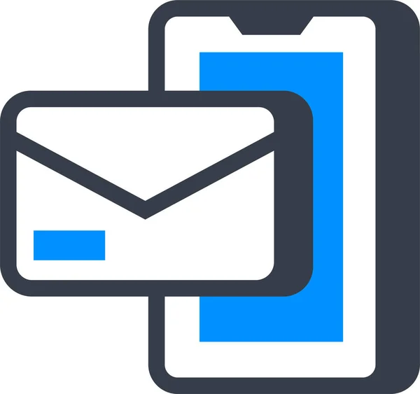 Email Mobil Okostelefon Ikon — Stock Vector