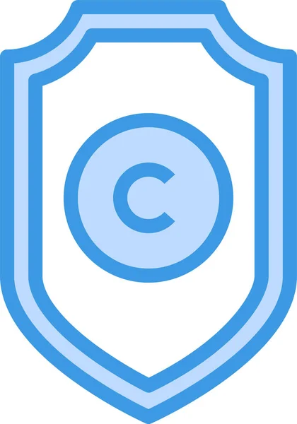 Ikona Licencji Copywriting Praw Autorskich — Wektor stockowy