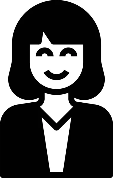 Avatar Mujer Lindo Icono — Vector de stock