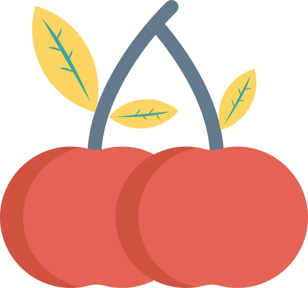 Ikona Owoców Jagody Płaskim Stylu — Wektor stockowy