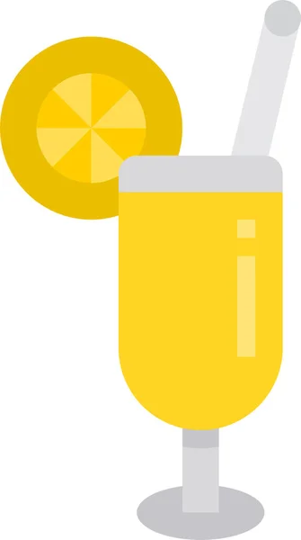 Cocktailgetränk Zitronenikone — Stockvektor