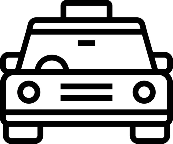 Taxi Auto Taxi Symbol Fahrzeuge Modi Transport Kategorie — Stockvektor