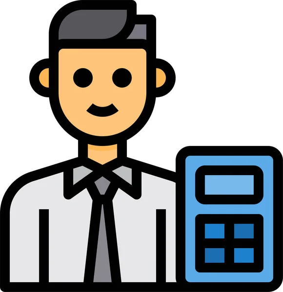 Accountant Calculator Occupation Icon — Stock Vector