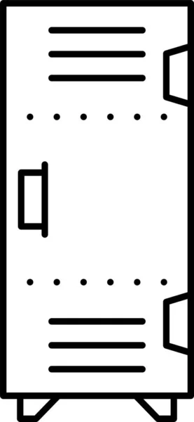 Locker Bescherming Veilig Pictogram Omtrek Stijl — Stockvector