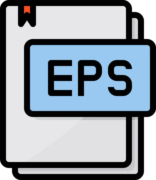 Document Eps File Icon Filled Outline Style — Stock Vector