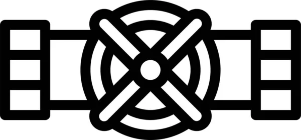 Ikona Rurociągu Gazowego Zarysie — Wektor stockowy