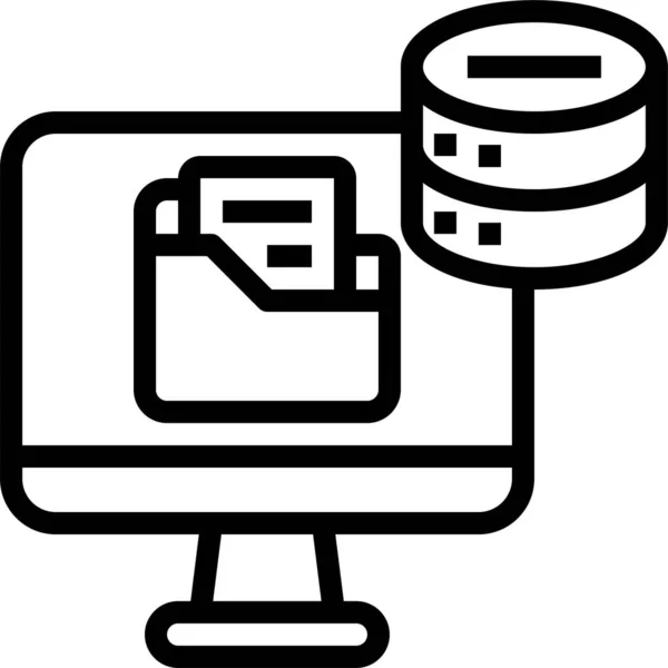 Servidor Archivos Icono Grande — Vector de stock