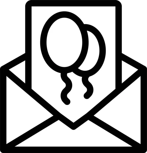 Enveloppe Lettre Message Icône Dans Style Outline — Image vectorielle