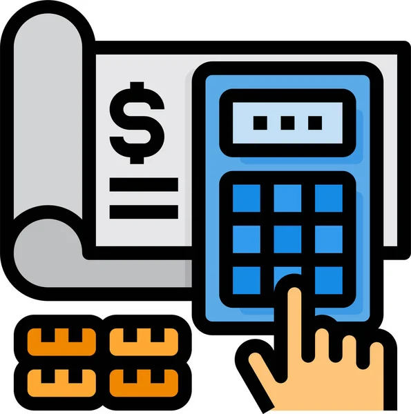 Pagamento Cheque Mão Ícone —  Vetores de Stock