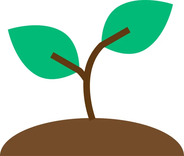 Berendezés Kerti Növény Ikon Lapos Stílusban — Stock Vector