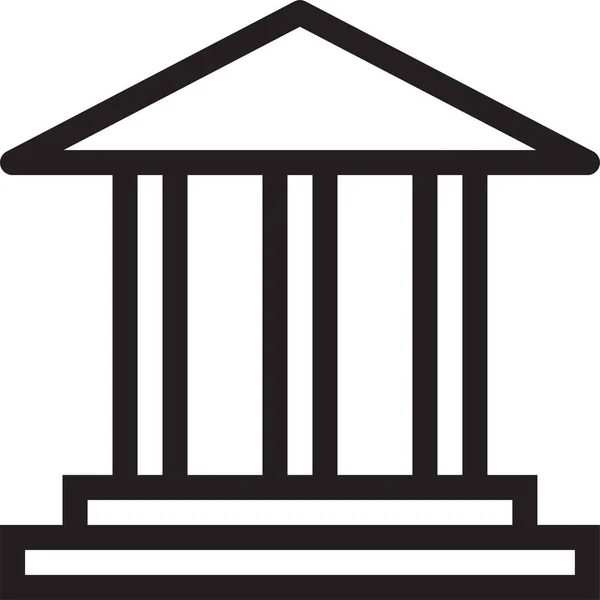Иконка Банковского Банкира Очертаниях — стоковый вектор