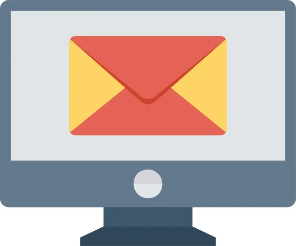 Icône Message Mail Dans Style Plat — Image vectorielle