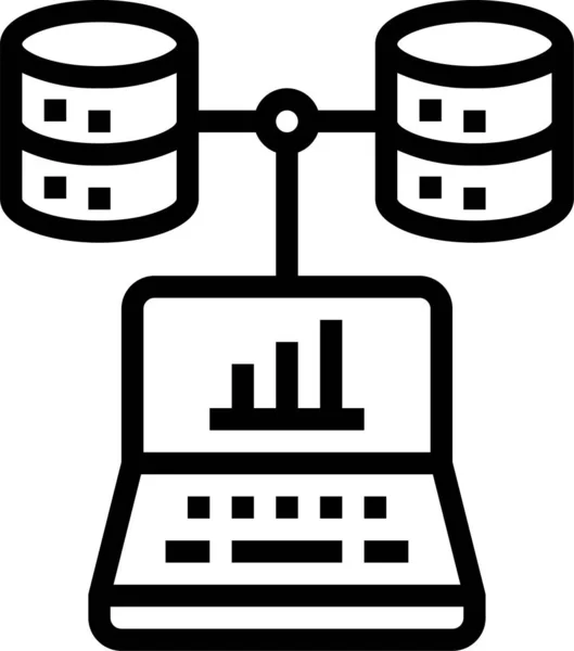 Icono Análisis Servidor Base Datos — Vector de stock