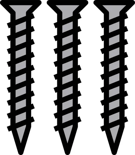 Значок Инструмента Построения Винта Стиле Заполненного Контура — стоковый вектор