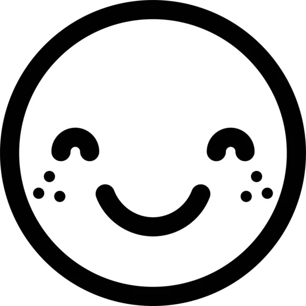 笑顔のアバター Emojidex 絵文字デックス アウトライン — ストックベクタ