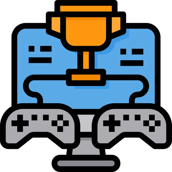 Иконка Компьютерной Игры Категории Games Gaming — стоковый вектор