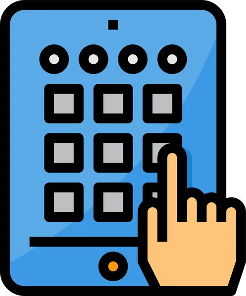 Cloud Code Computer Icoon Gevulde Outline Stijl — Stockvector