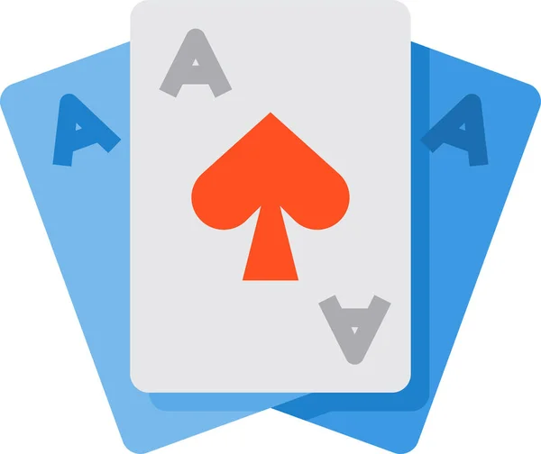 Actividad Icono Del Juego Cartas Estilo Plano — Vector de stock