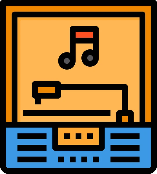 Ícone Leitor Música Multimídia Categoria Dispositivos Eletrônicos Aparelhos — Vetor de Stock