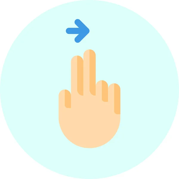 Creen Δάχτυλο Χειρονομία Εικονίδιο Στυλ Σήμα — Διανυσματικό Αρχείο