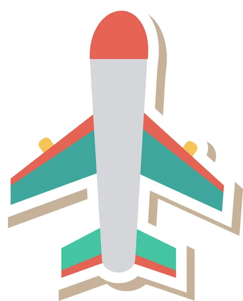 Aeroplane Air Boeing Icon Flat Style — Stock Vector