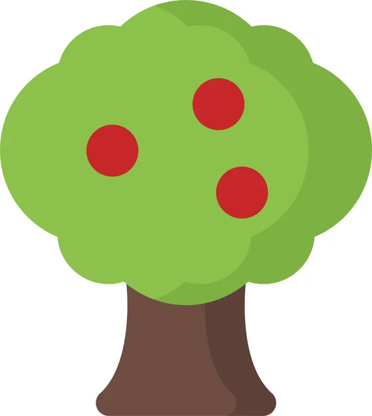 Икона Экологии Дерева Плоском Стиле — стоковый вектор