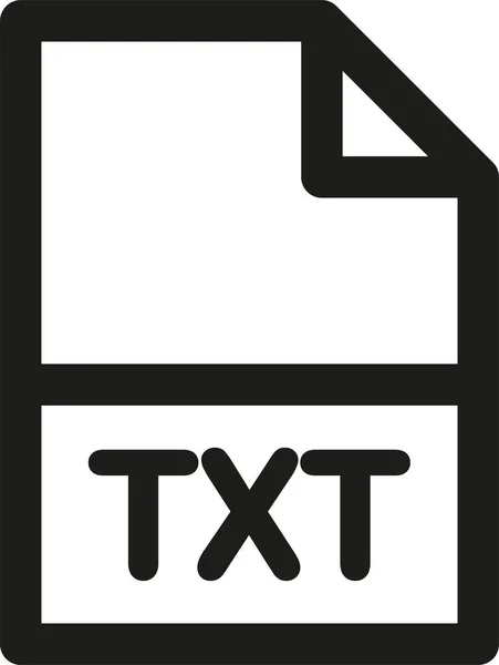 Extensão Formato Txt Ícone Estilo Esboço — Vetor de Stock