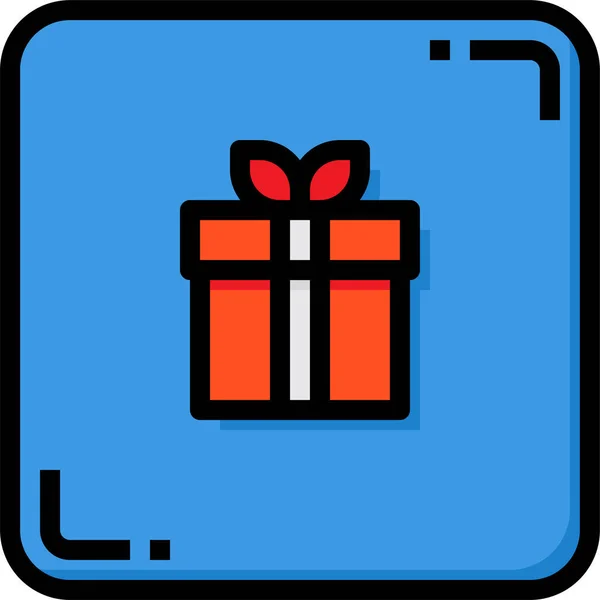 Geschenk Box Geschenk Symbol — Stockvektor