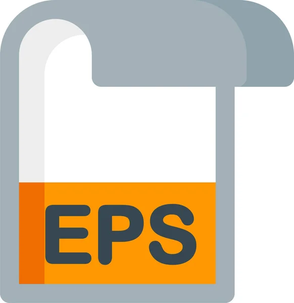 Eps Document Extensie Pictogram Platte Stijl — Stockvector